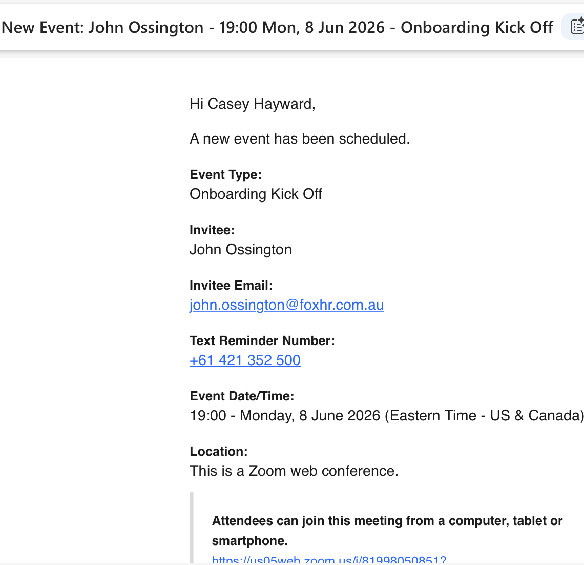 Booked meeting confirmation 3