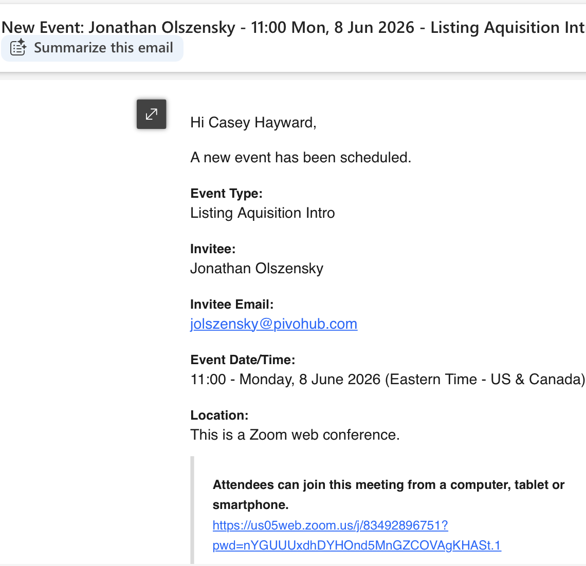Booked meeting confirmation 4